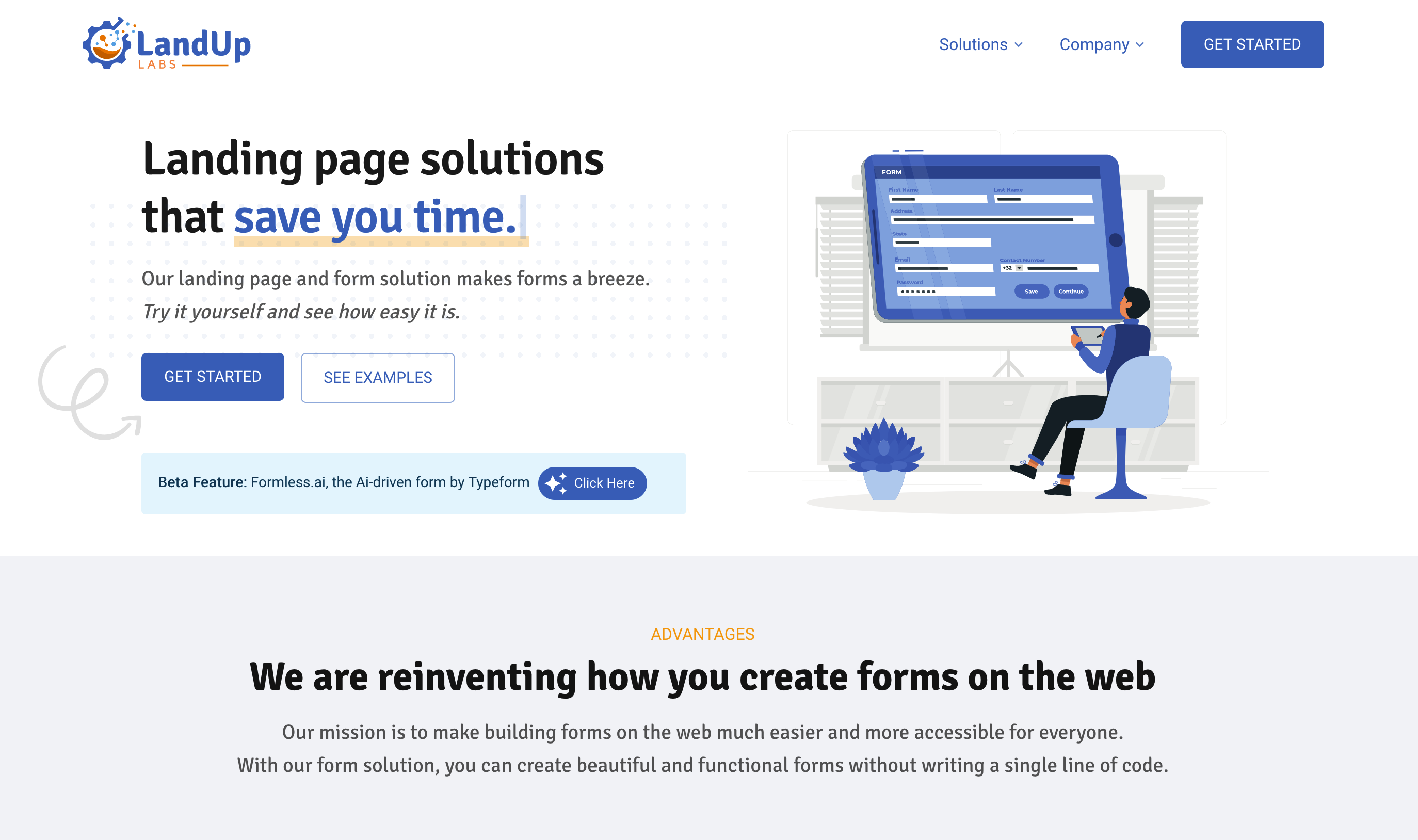 LandUp Labs - Landing page templates with dynamic forms, powered by Builder.io